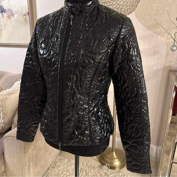 Anne Fontaine Black Quilted Women's Jacket size 40 - Picture 2 of 8